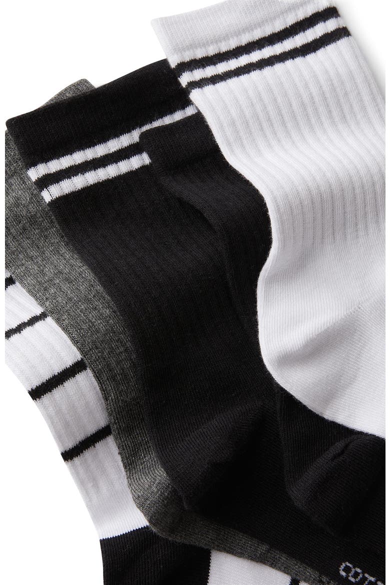 5Pk Crew Sock, Alternate, color, Black White Stripe Mix