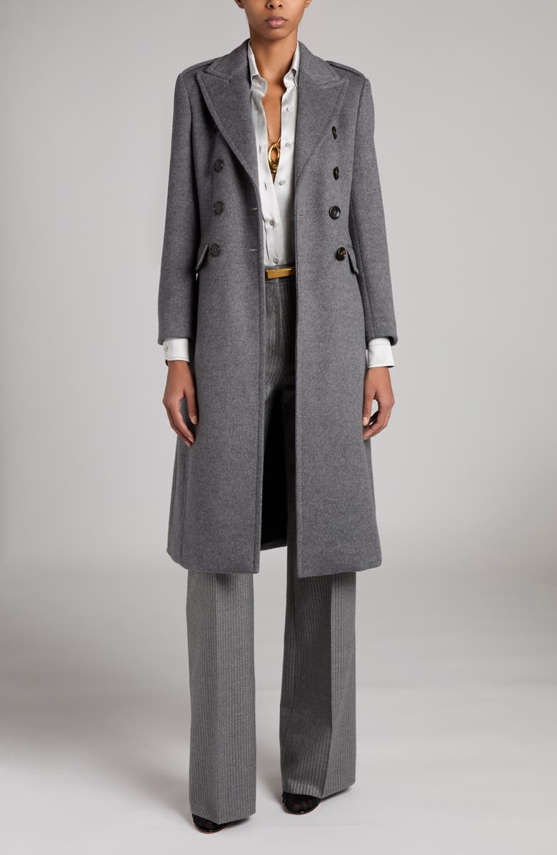 TOM FORD Double Breasted Felt Martingale Coat, Alternate, color, 