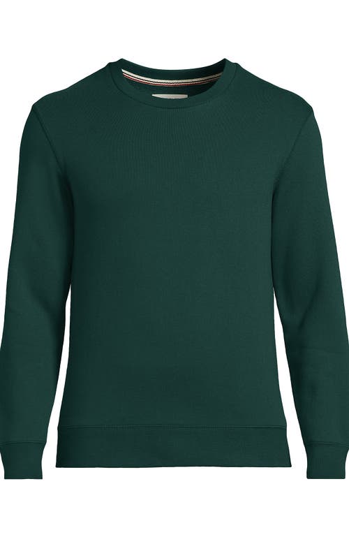 Lands' End Long Sleeve Serious Sweats Crewneck Sweatshirt In Green