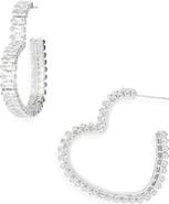 Tasha Cubic Zirconia Heart Hoop Earrings