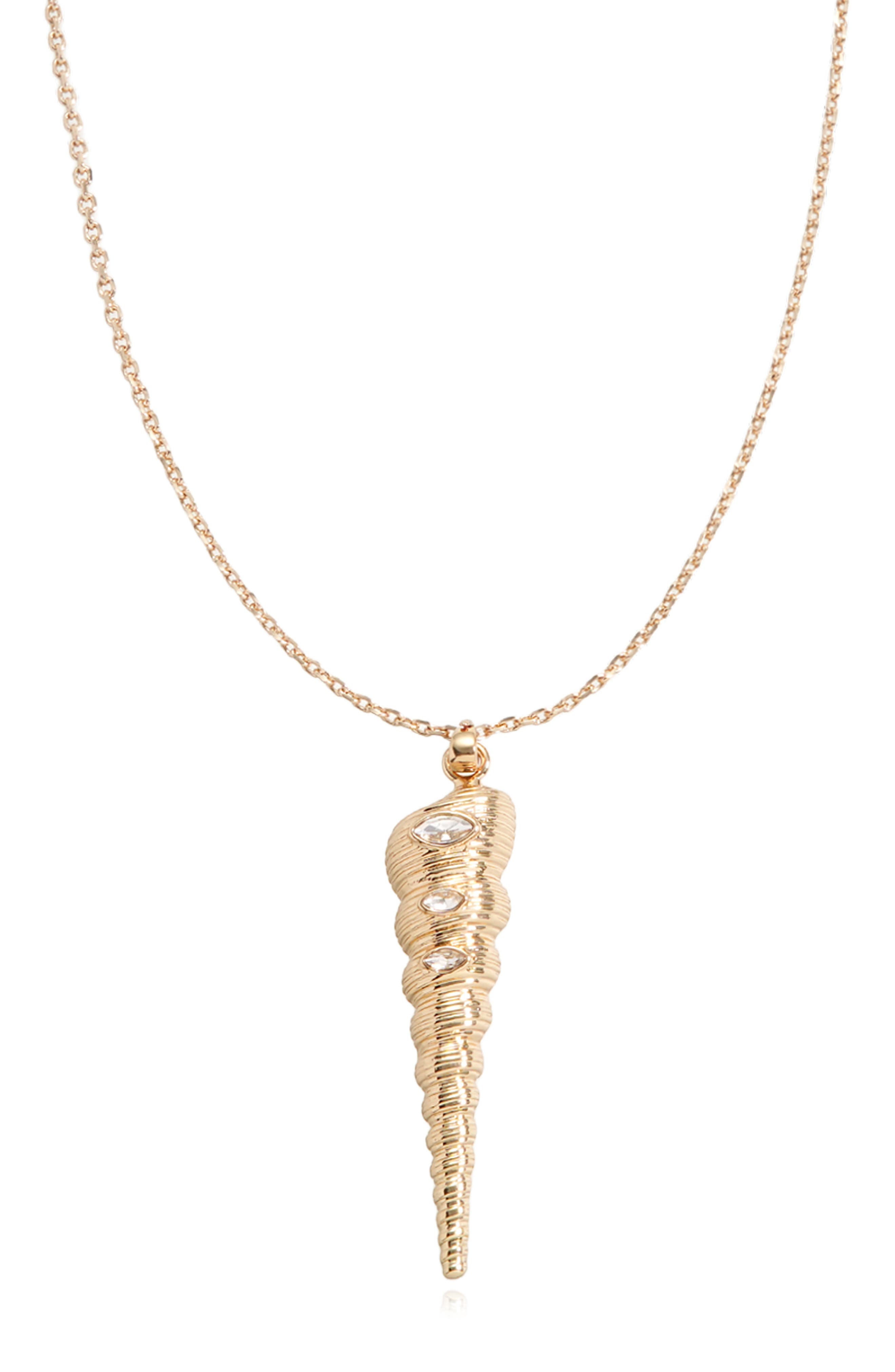 Ettika Long Conch Shell Pendant Necklace (Women) | Nordstromrack