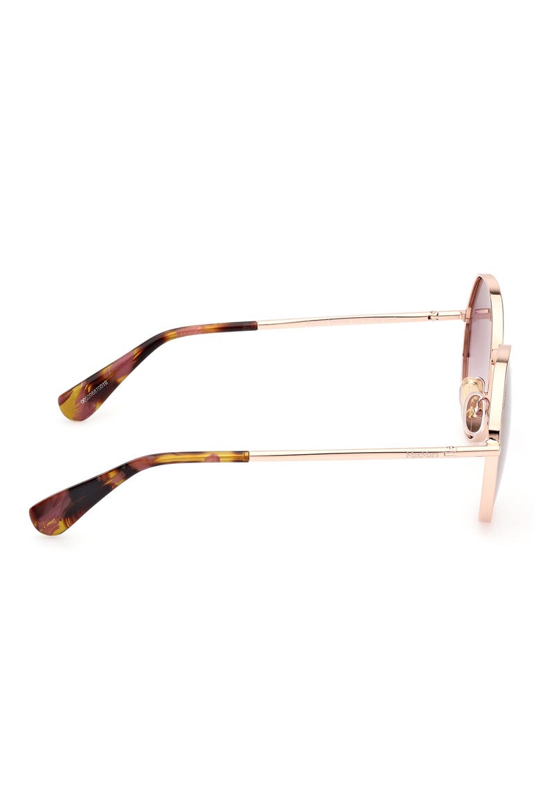 Menton 57mm Round Sunglasses, Alternate, color, SHINY ROSE GOLD / GRADIENT