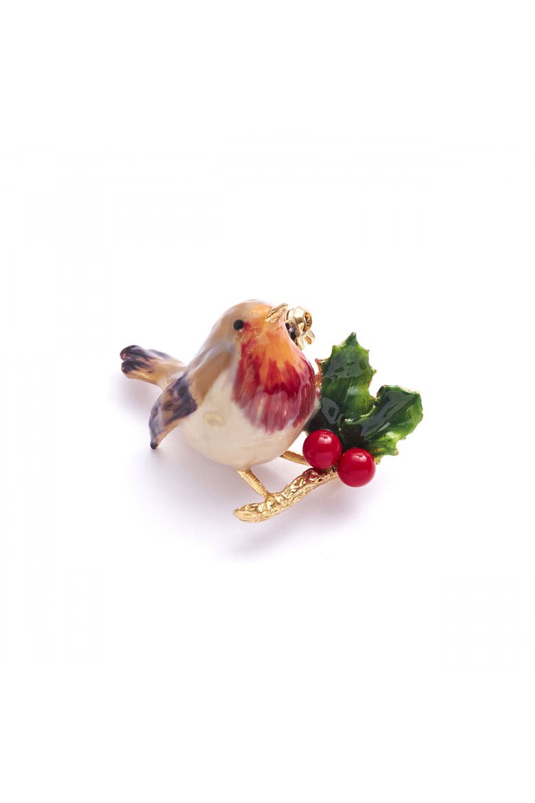 Robin Brooch, Alternate, color, Robin