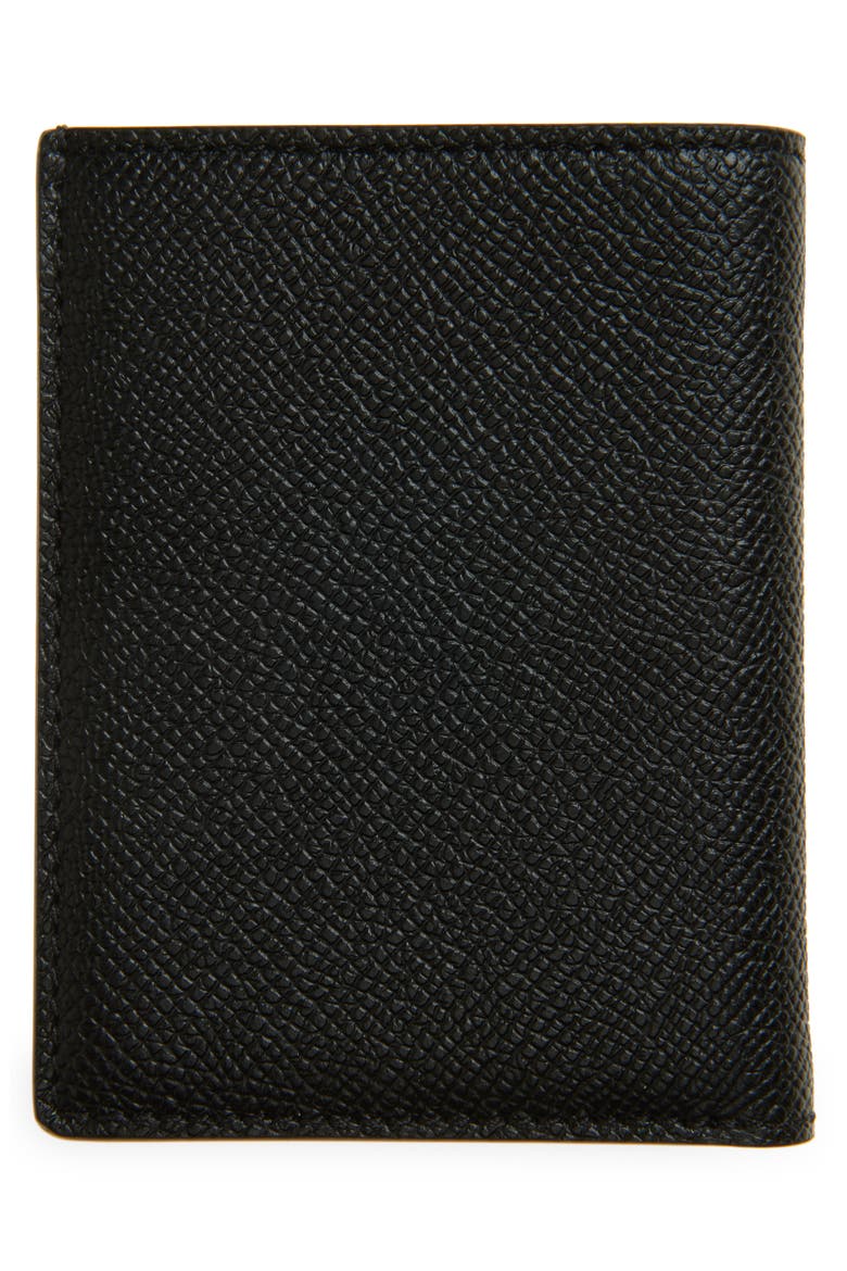T-Line Leather Bifold Card Case, Alternate, color, BLACK