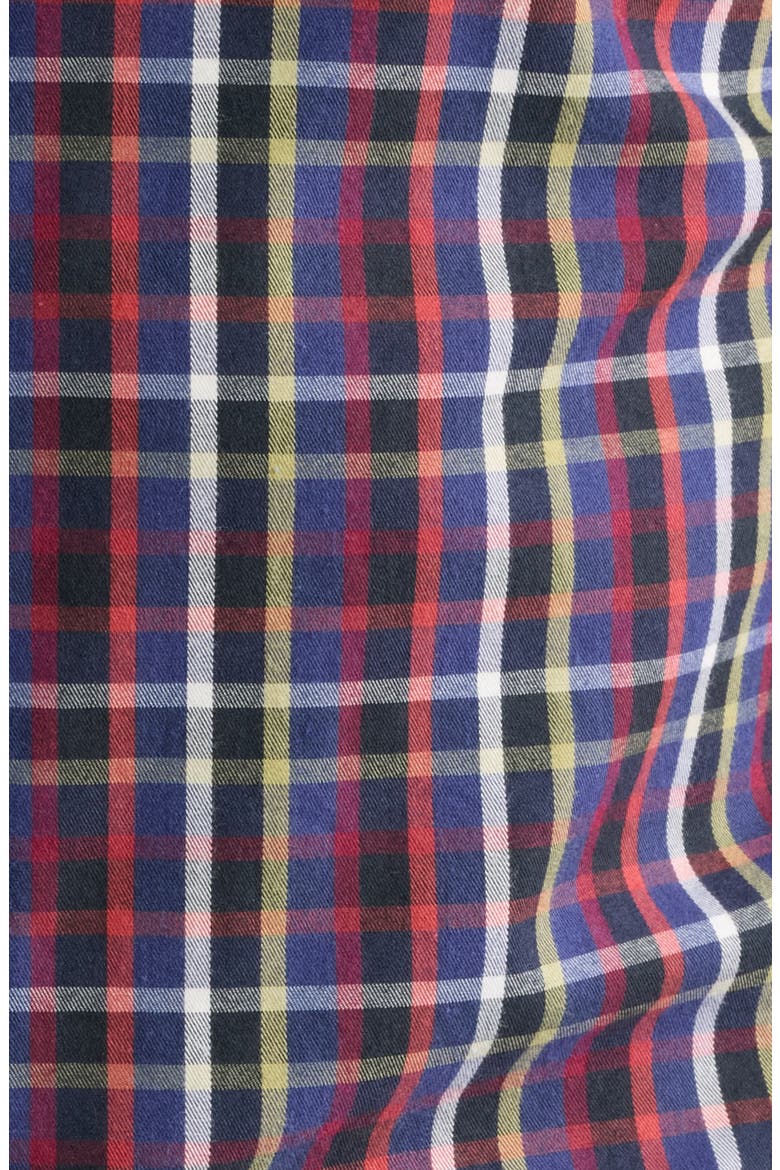 Battery Pane Plaid Performance Button-Down Shirt, Alternate, color, NAVY