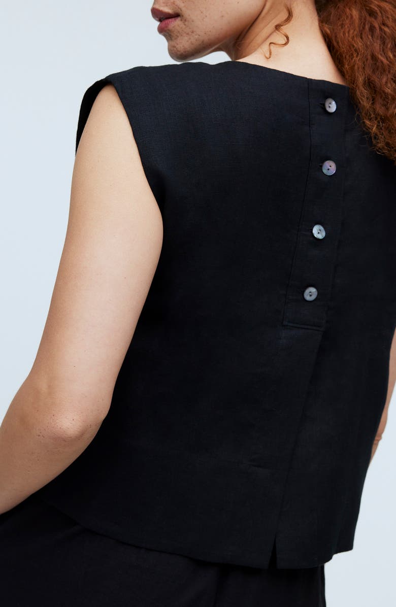 Madewell Bateau Neck Tank, Alternate, color, True Black