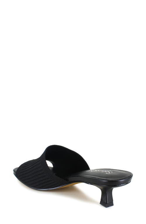 Splendid Hadley Kitten Heel Slide Sandal In Black Knit