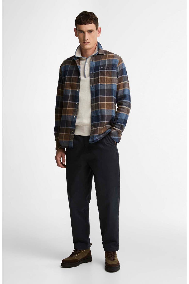 Copswell Relaxed Checked Cotton Shirt, Alternate, color, DARK SAND