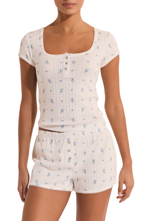 Katell Pointelle Cotton Pajama Top