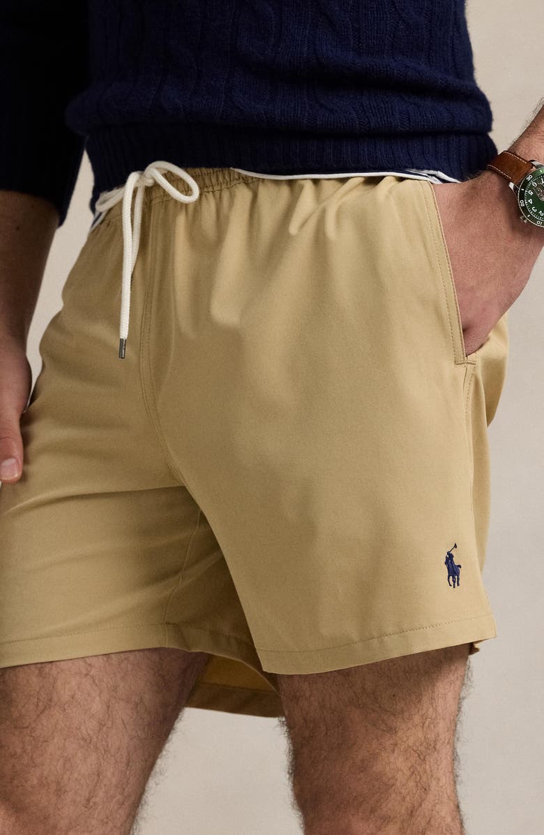 Polo Ralph Lauren Traveler Swim Trunks, Alternate, color, Coastal Beige