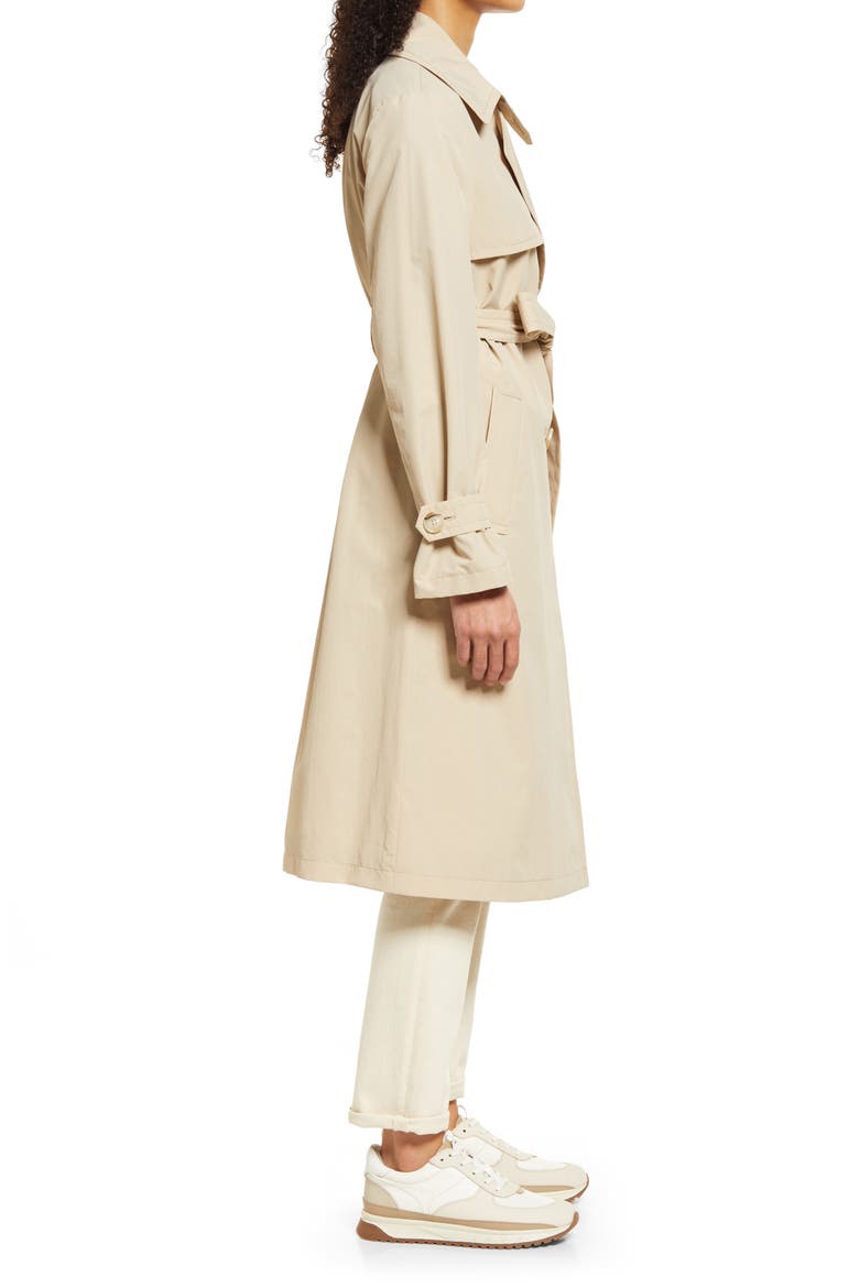 Double Breasted Trench Coat, Alternate, color, SAND