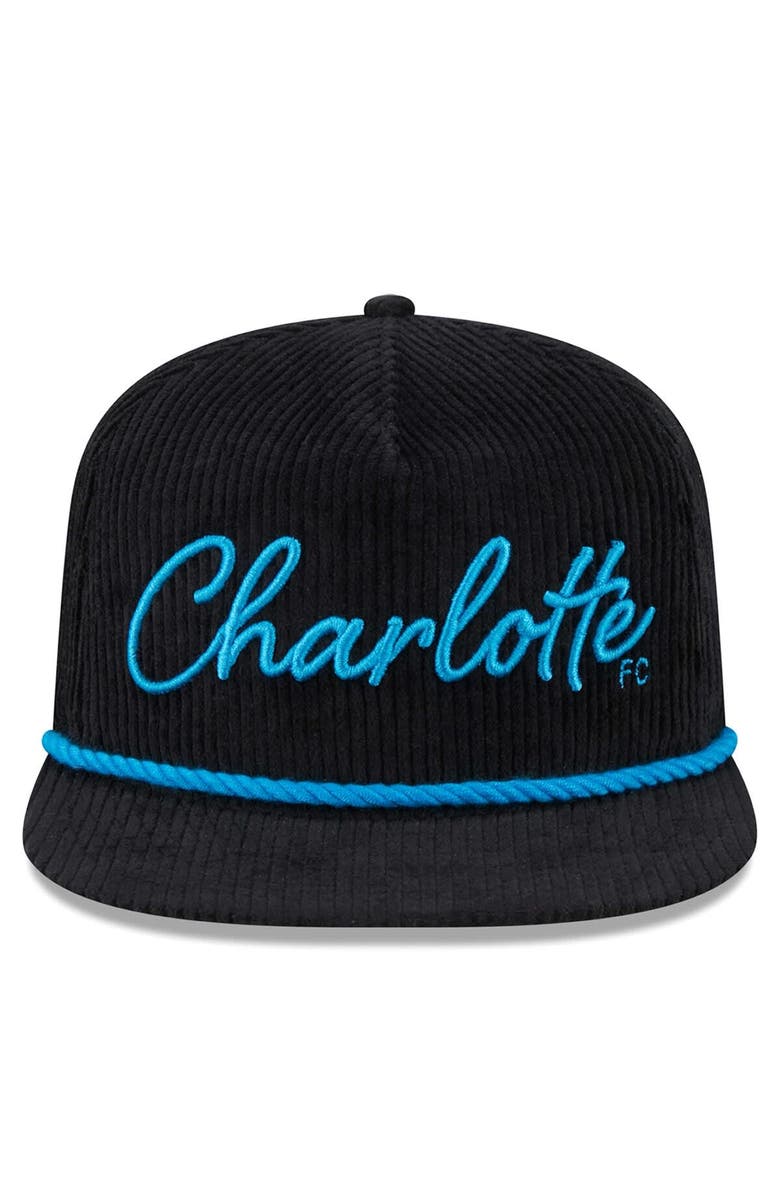 New Era Men's New Era Black Charlotte FC Corduroy Golfer Adjustable Hat, Alternate, color, 