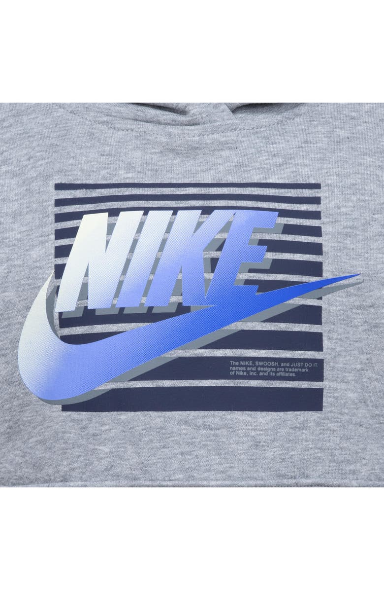 Nike Kids' Gradient Futura Logo Pullover Hoodie & Joggers Set, Alternate, color, Dark Grey Heather