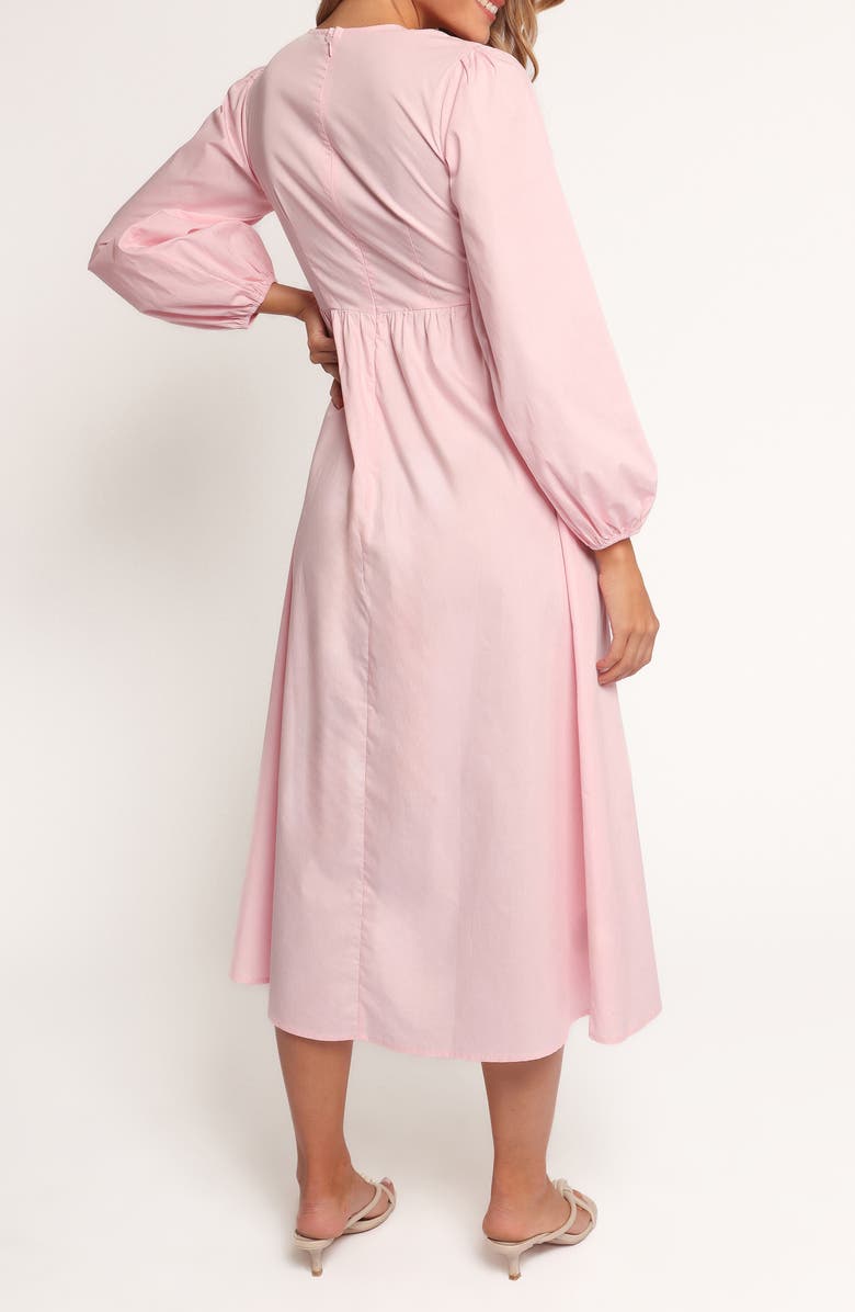 Petal & Pup Ilyana Long Sleeve Midi Dress, Alternate, color, Pink