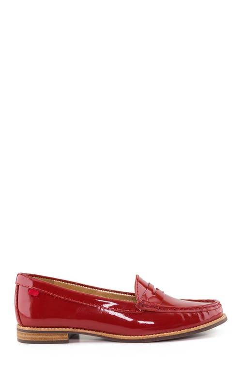 Marc Joseph New York East Village Patent Leather Penny Loafer In Red