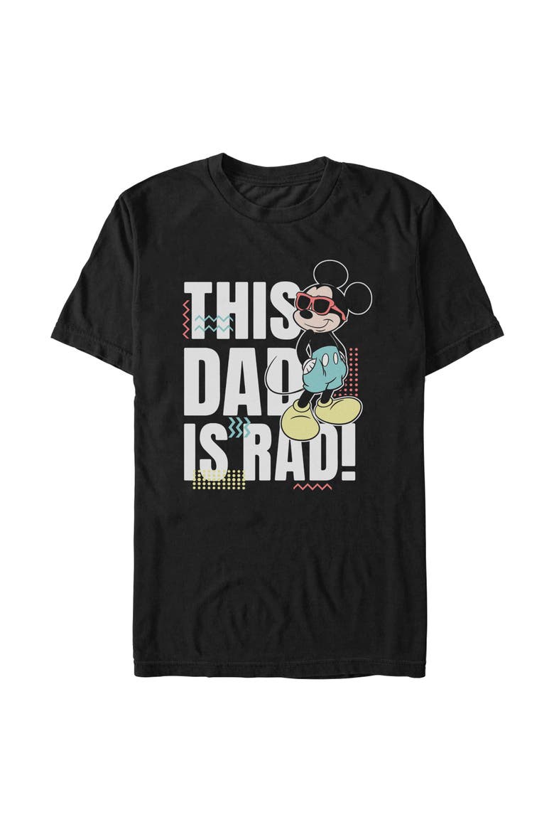 Men's Mickey & Friends This Dad Is Rad  Graphic T-Shirt, Main, color, Black