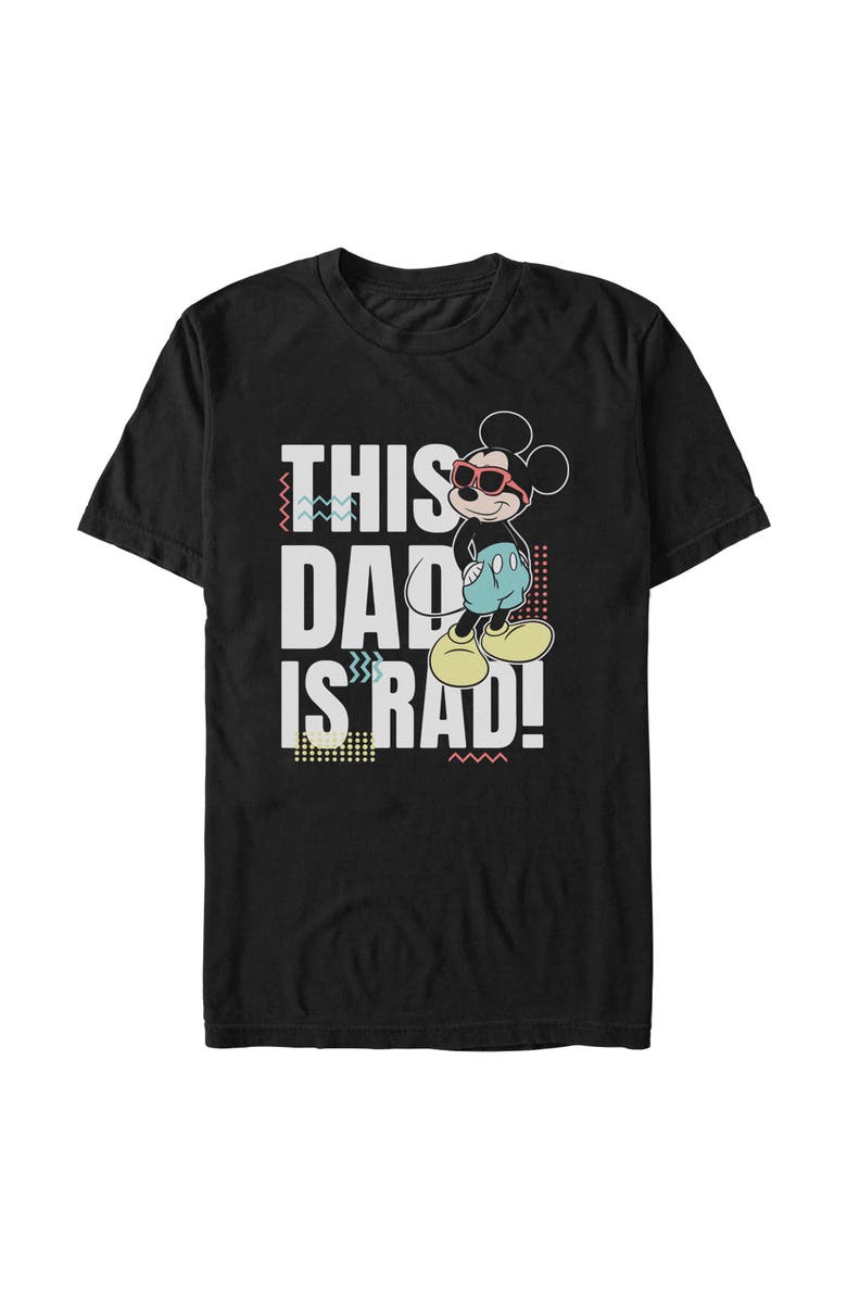 Mickey & Friends Men's Mickey & Friends This Dad Is Rad Graphic T-Shirt, Main, color, Black