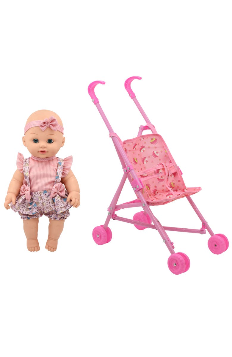 Little Darlings Out For A Stroll Cupcake Lollipop Outfit, Main, color, Multicolored