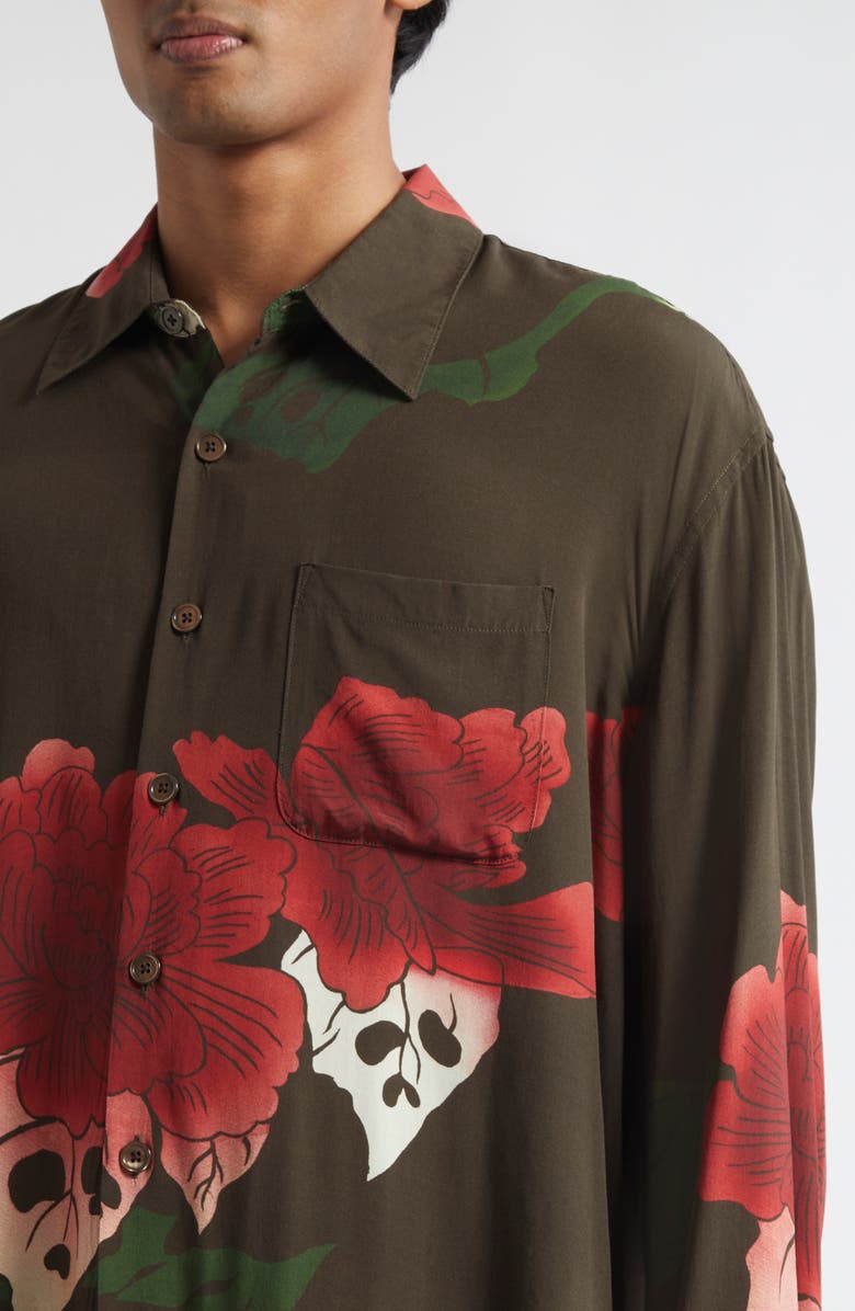 OUR LEGACY Above Hell of Ween Print Button-Up Shirt, Alternate, color, Hell Of Ween Print