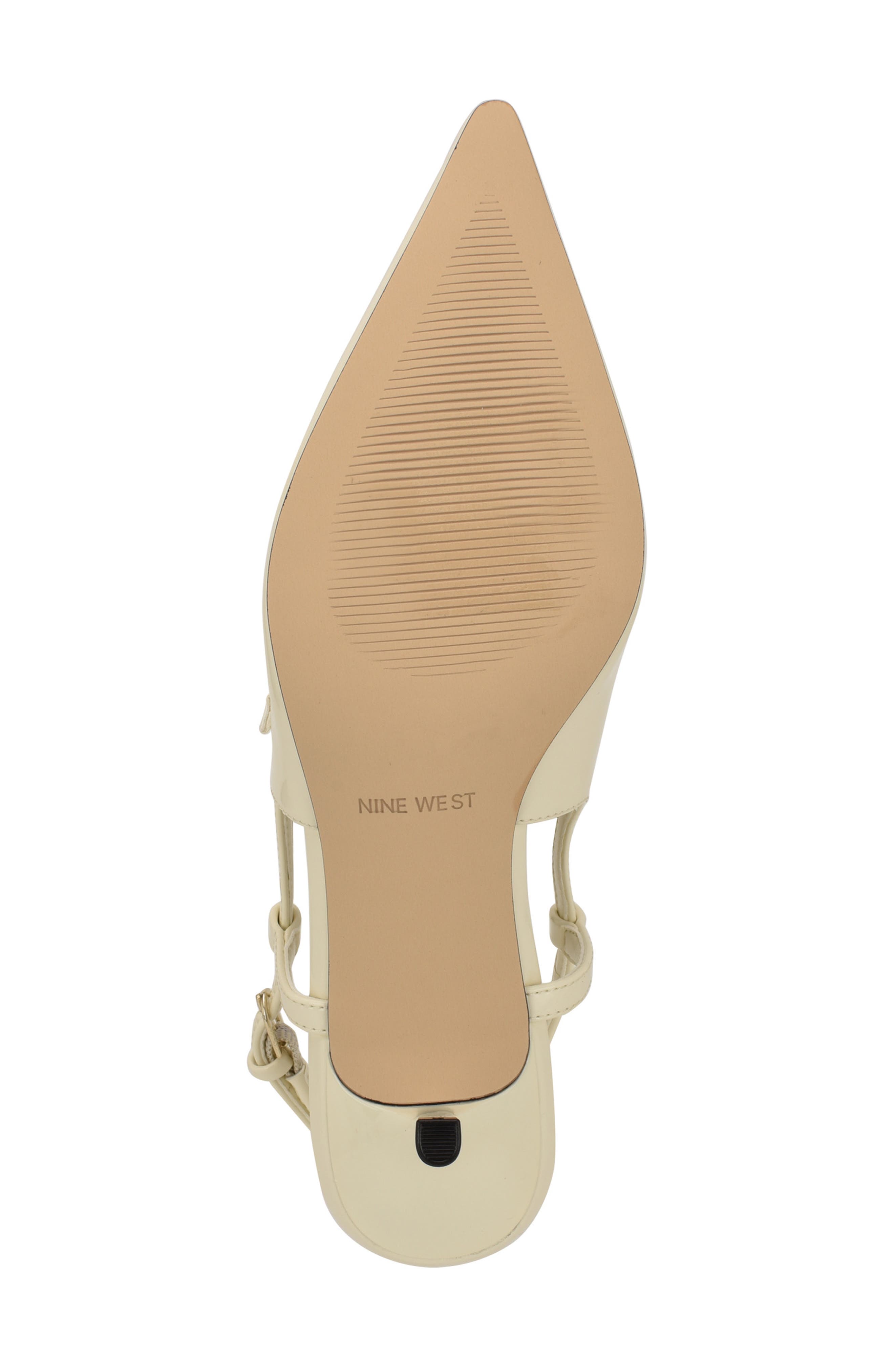 Nine West Amayo Slingback Pointed Toe Kitten Heel Pump, Alternate, color, Ivory
