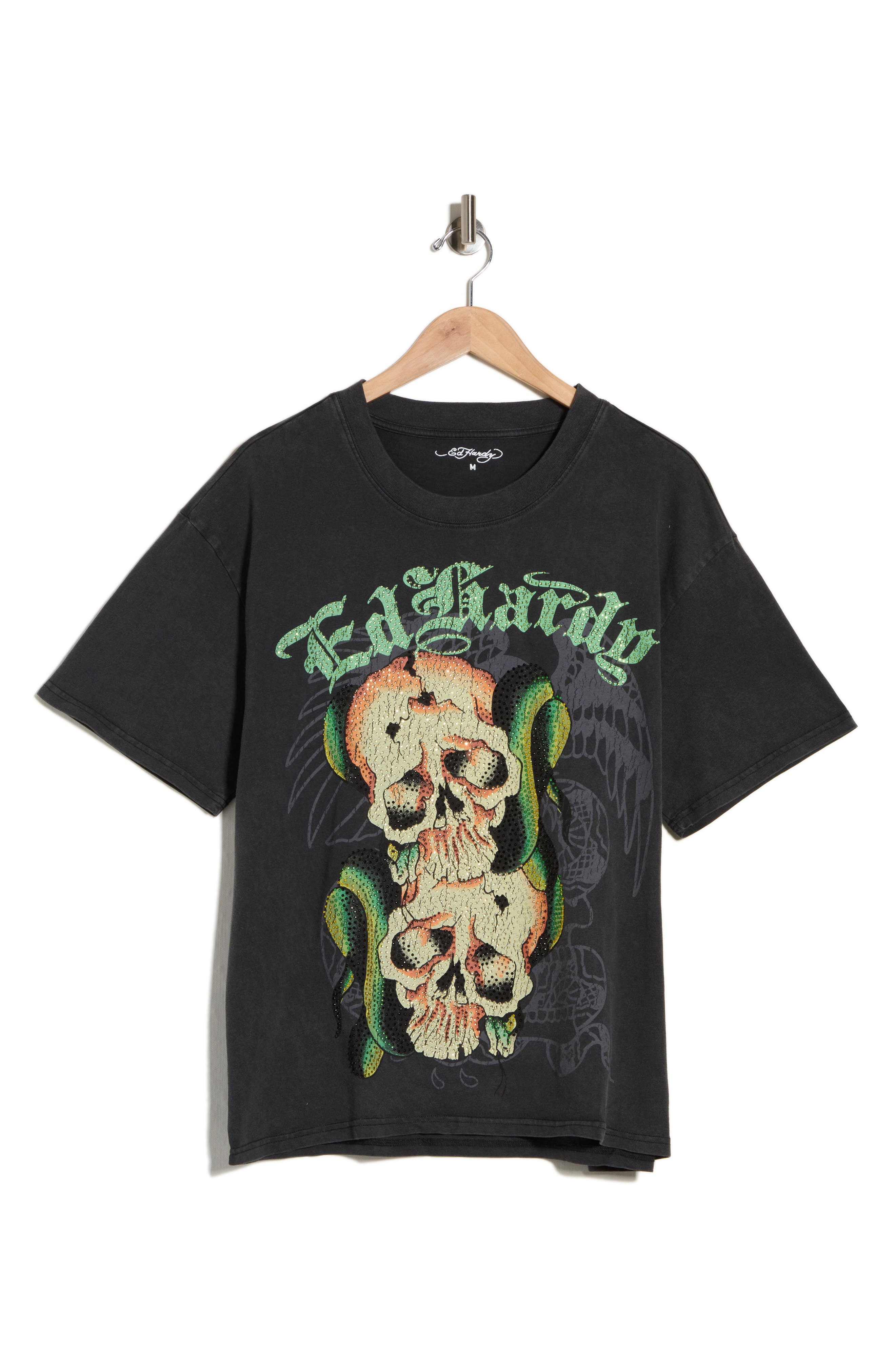 Ed Hardy Skull Snakes Cotton Graphic T-Shirt
