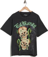 Ed Hardy Skull Snakes Cotton Graphic T-Shirt