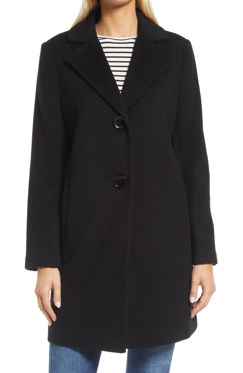 Sam Edelman Notch Collar Wool Blend Jacket, Main, color,