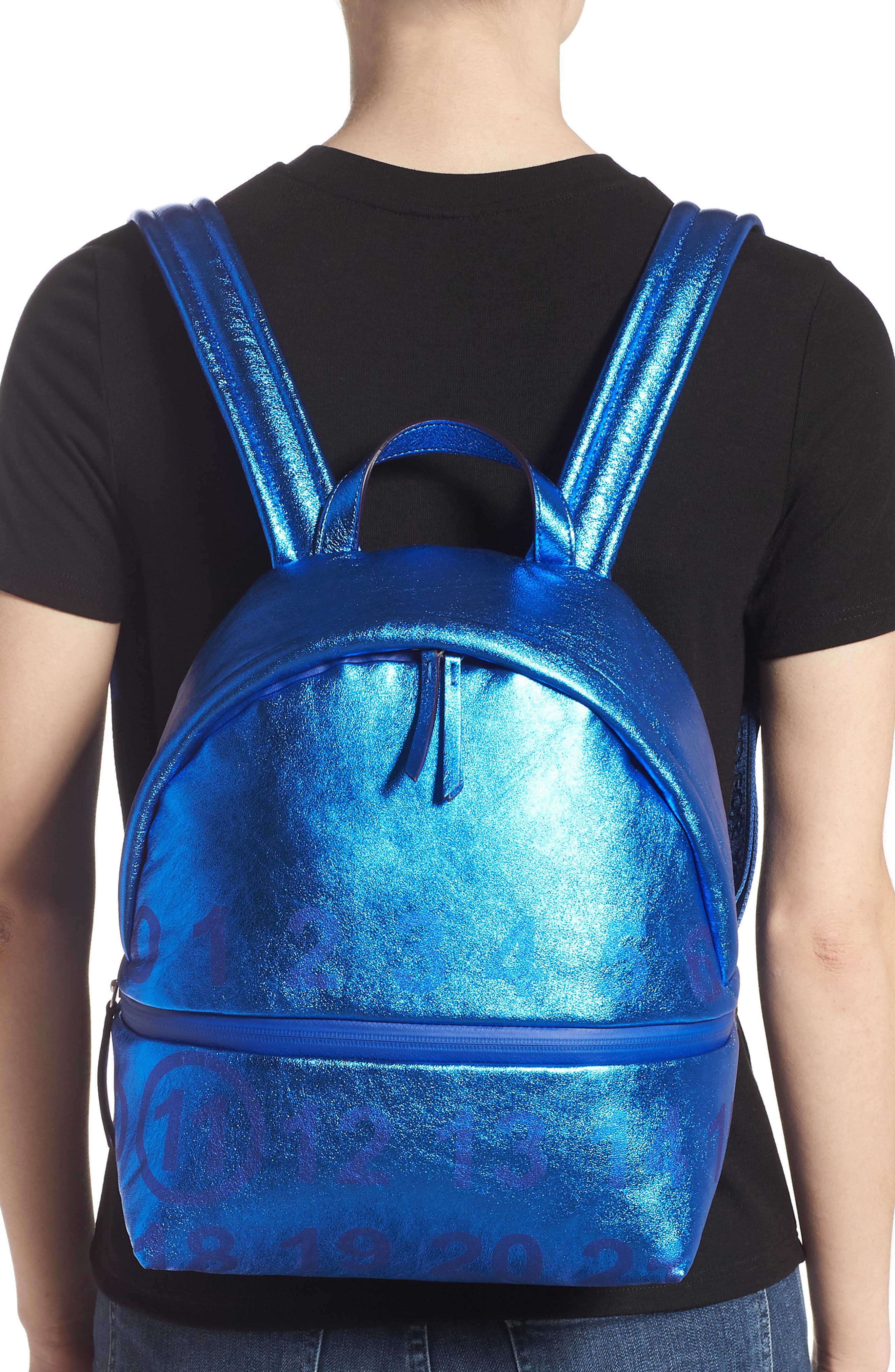 Maison Margiela Medium Number Print Backpack, Alternate, color, 