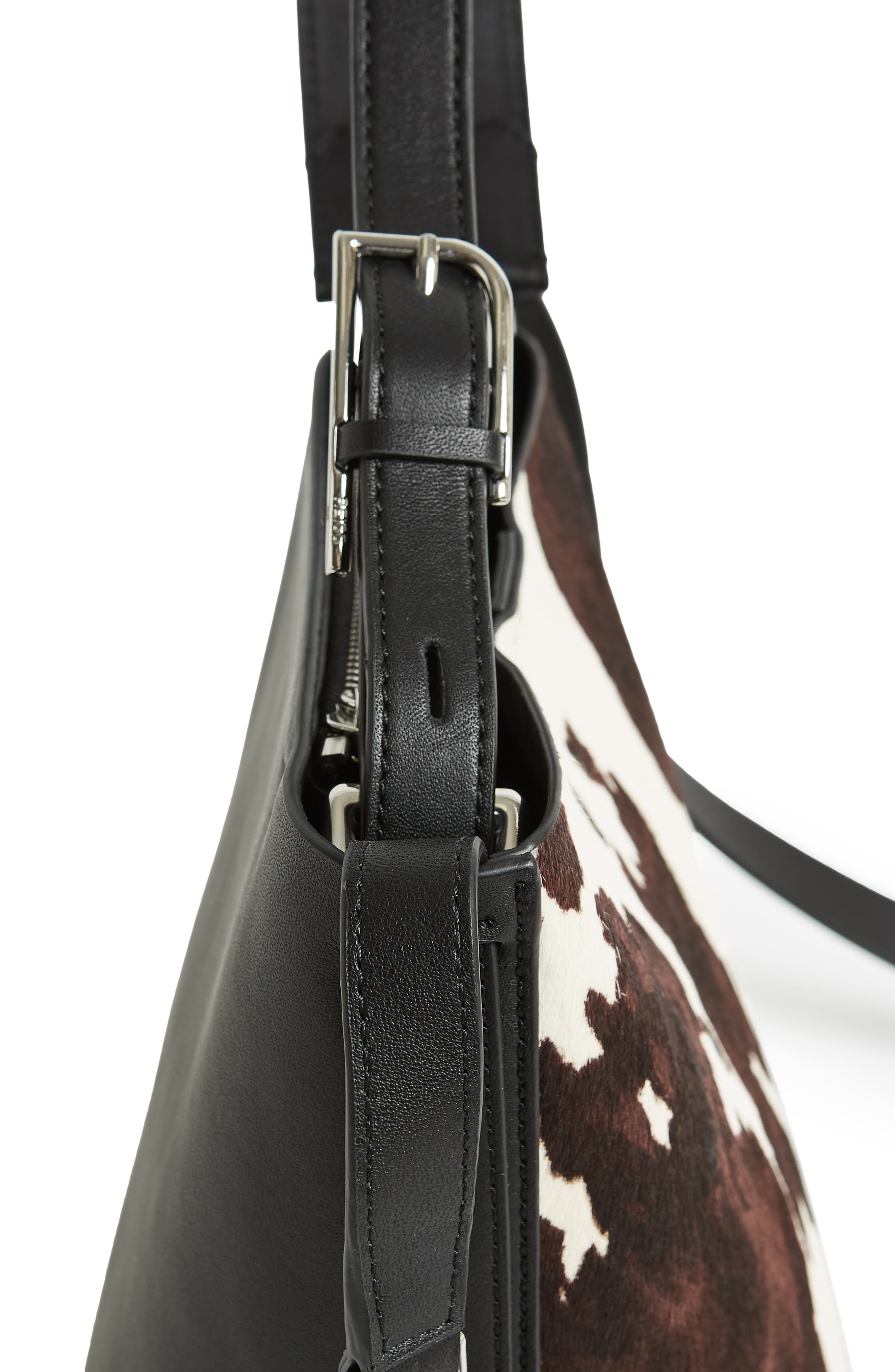 Reiss Hudson Mini Calf Hair Bucket Bag, Alternate, color, 