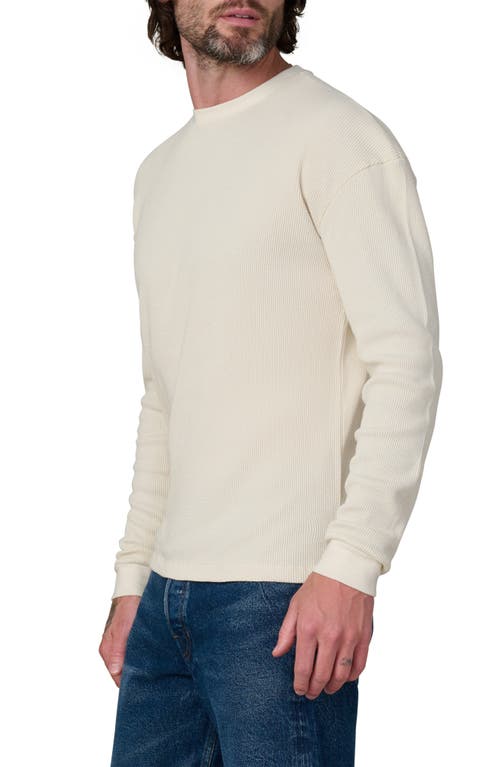 Joe's Waffle Monogram Long Sleeve T-shirt In White