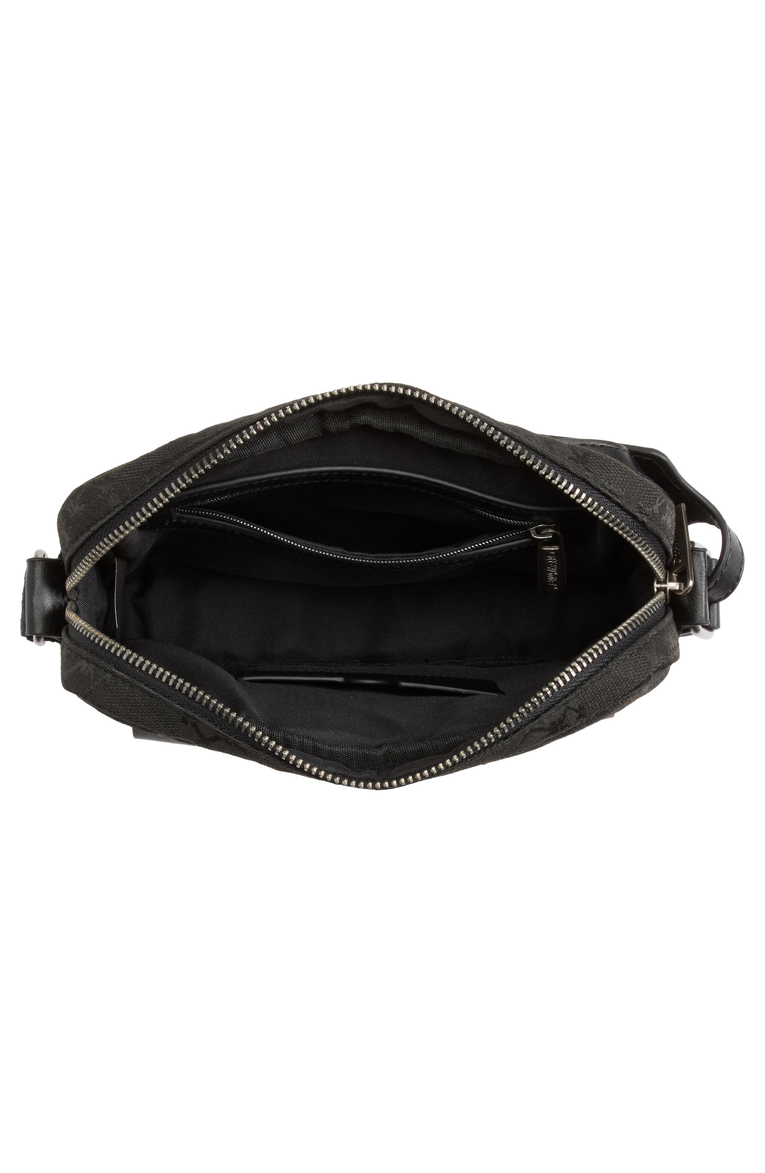 Canvas Crossbody Messenger Bag, Alternate, color, BLACK