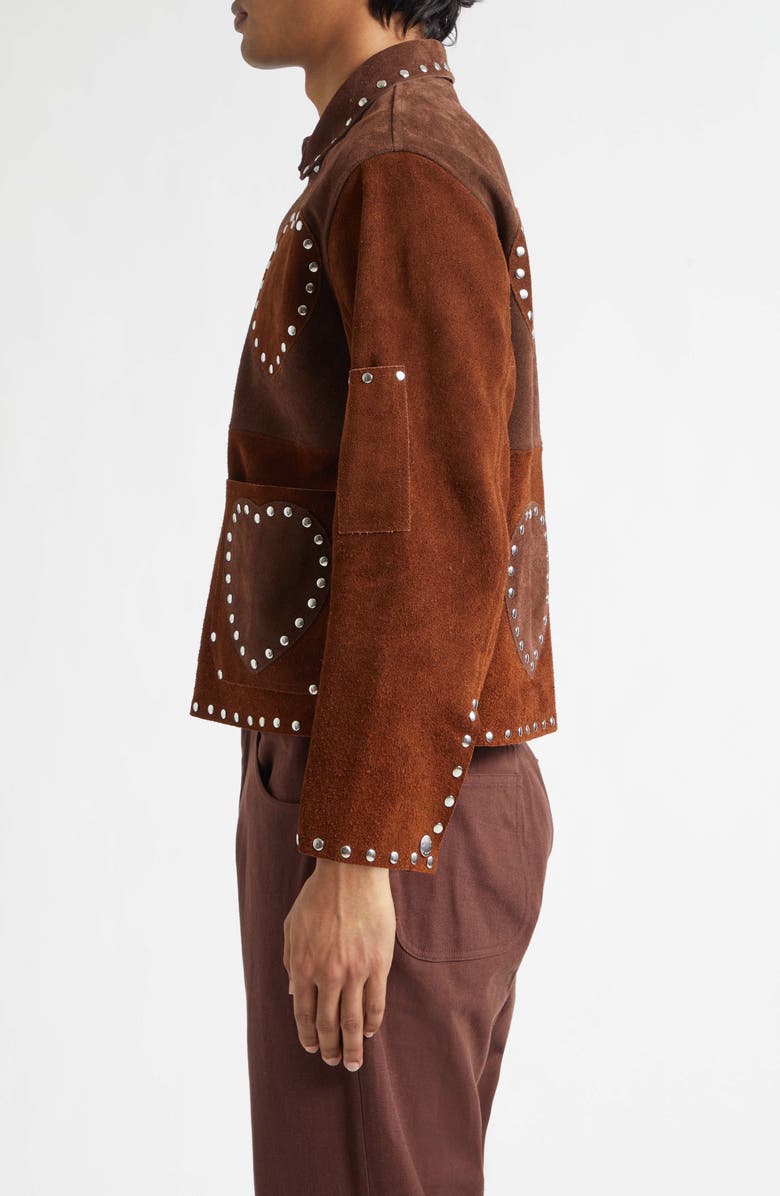 Bode Hearts Suede Welding Jacket, Alternate, color, 