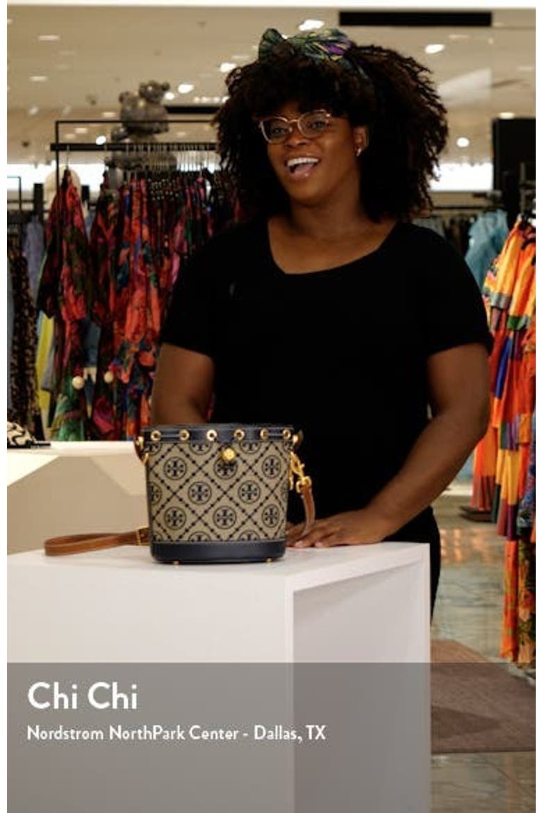 T Monogram Jacquard Bucket Bag video