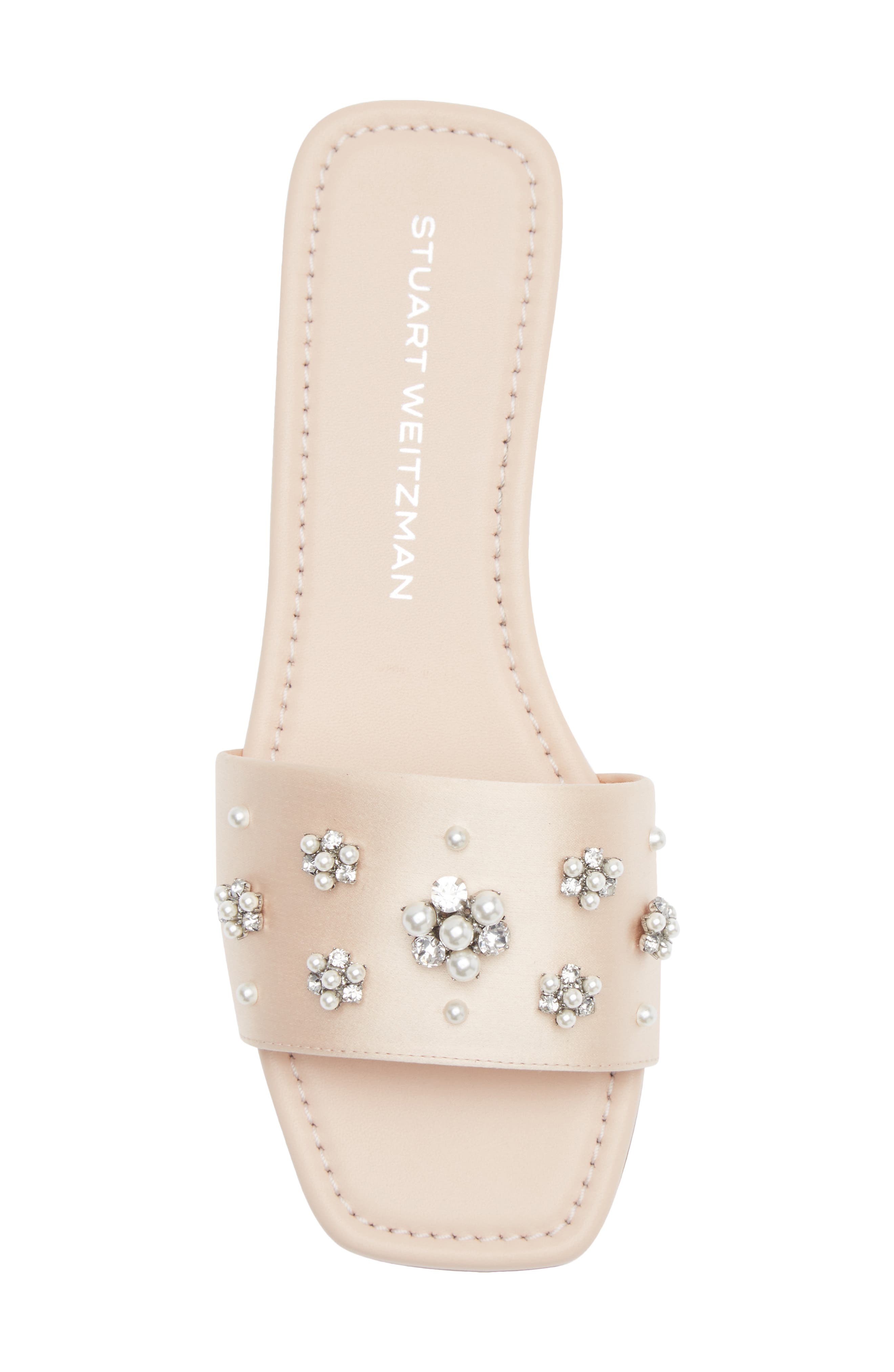 Poppy Embellished Slide Sandal, Alternate, color, BLUSH/ CLEAR/ NATURAL
