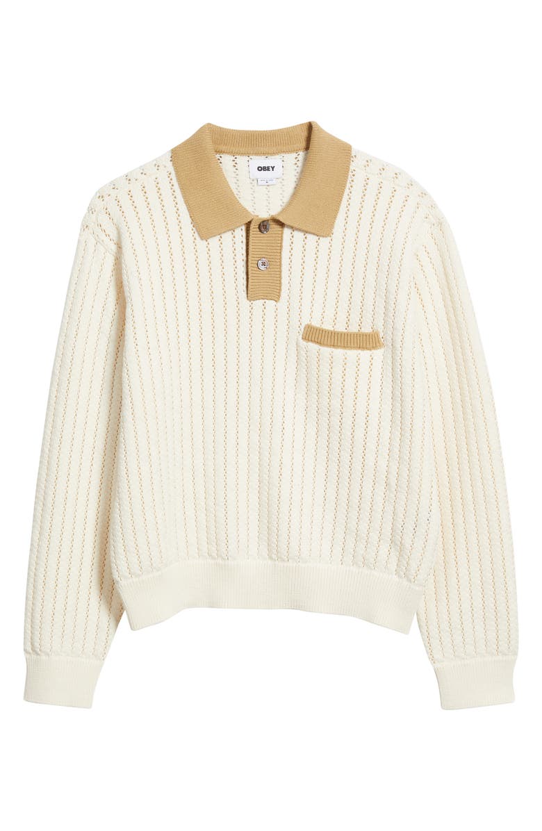 Obey Jasper Polo Sweater, Alternate, color, Unbleached Multi