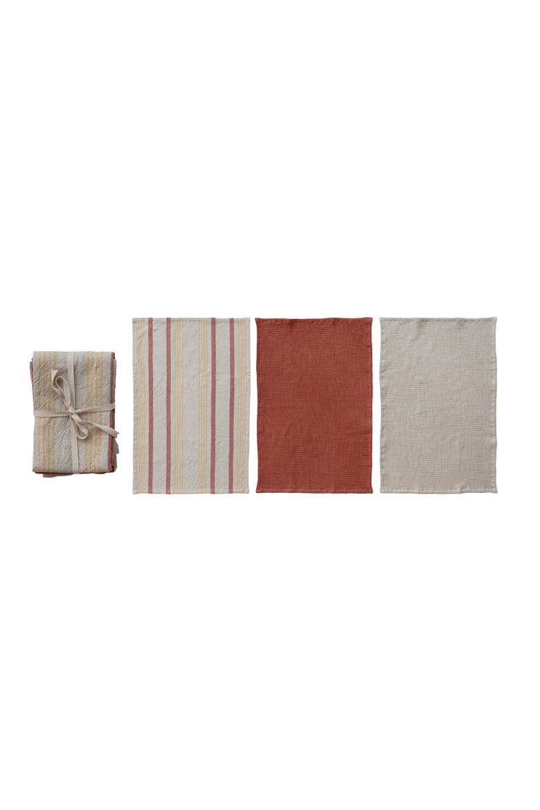 Artisan Woven Cotton Tea Towels, Set of 3, Main, color, Multicolor
