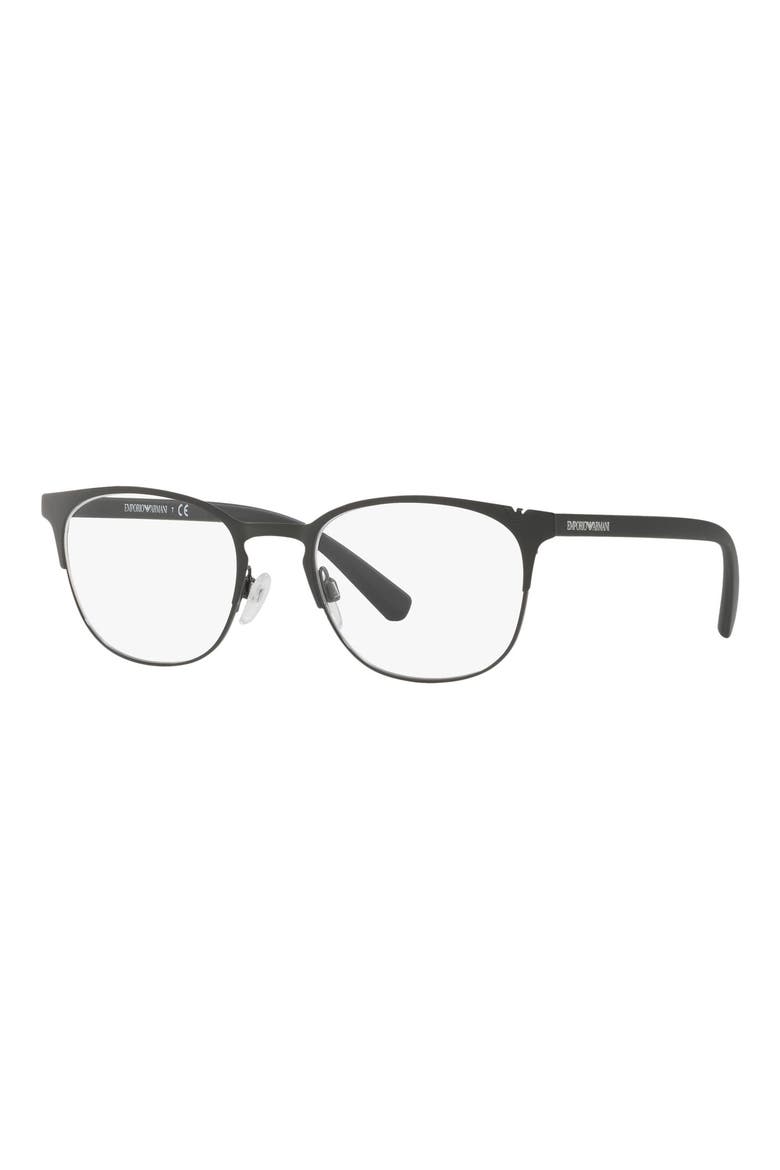 53mm Round Optical Glasses, Alternate, color, MATTE BLACK