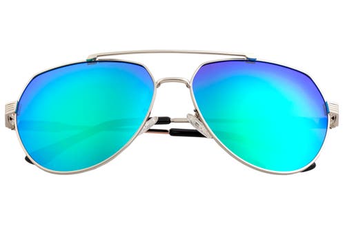 Sixty One Costa Polarized Sunglasses In Silver/blue-green