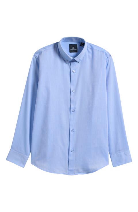 Kids' Solid Button-Down Dress Shirt
