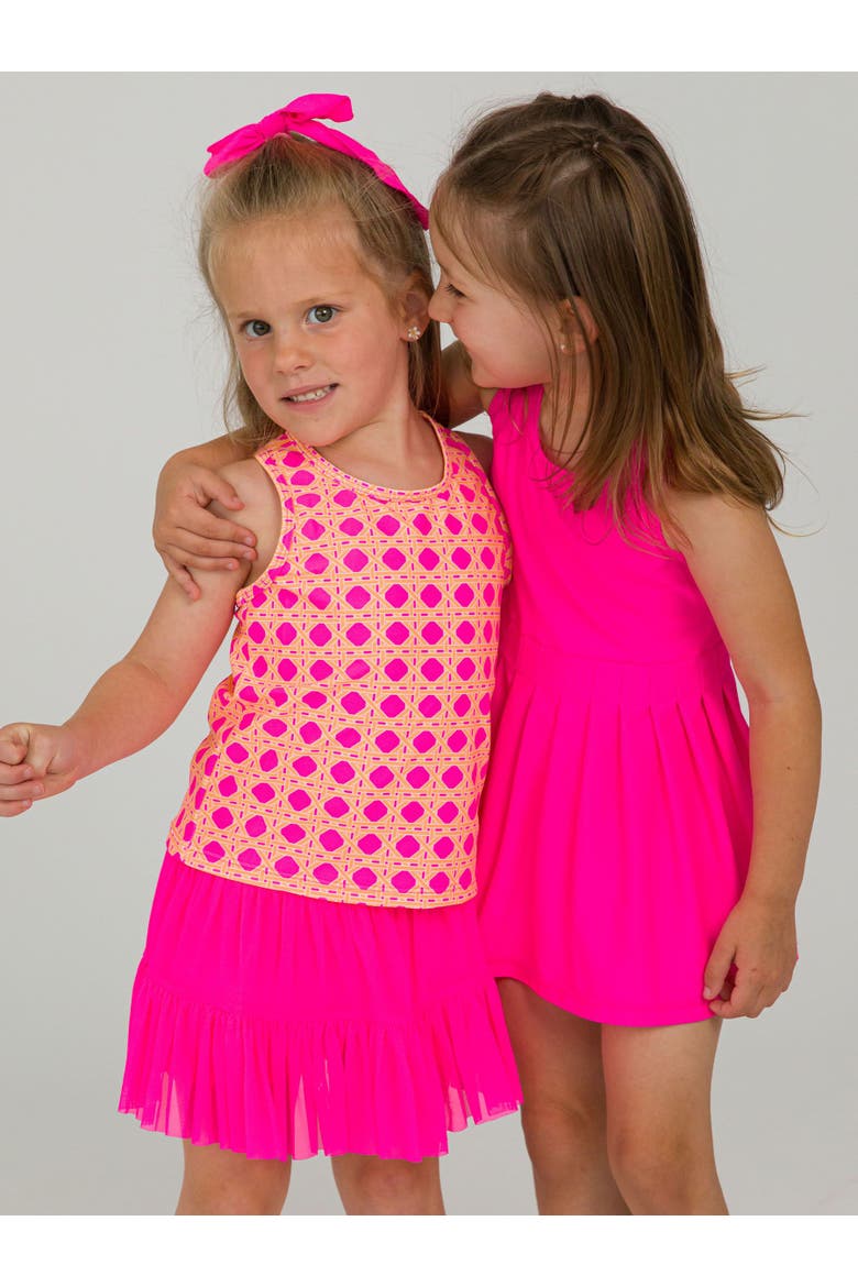Toddler Girls UPF50+ Active Tank Top, Alternate, color, Neon Sherbet Cane