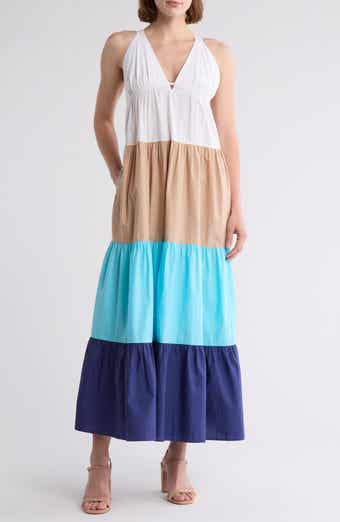 AREA STARS Colorblock Maxi Dress
