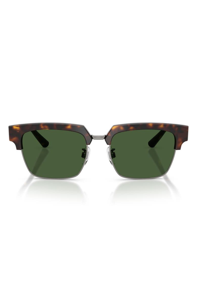 Dolce&Gabbana 54mm Square Sunglasses, Main, color, Havana / Dark Green