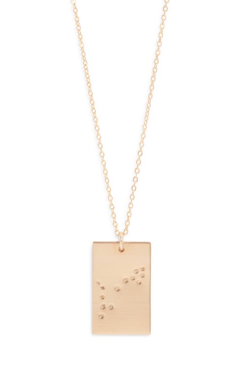 Set & Stones Zodiac Constellation Pendant Necklace In Gold