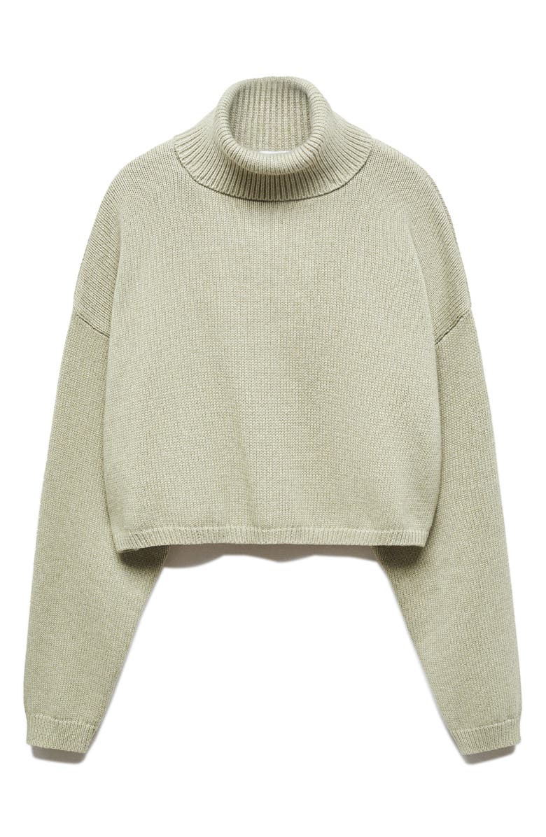 MANGO Turtleneck Crop Sweater, Main, color, 