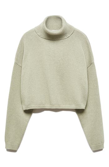 Shop Mango Turtleneck Crop Sweater