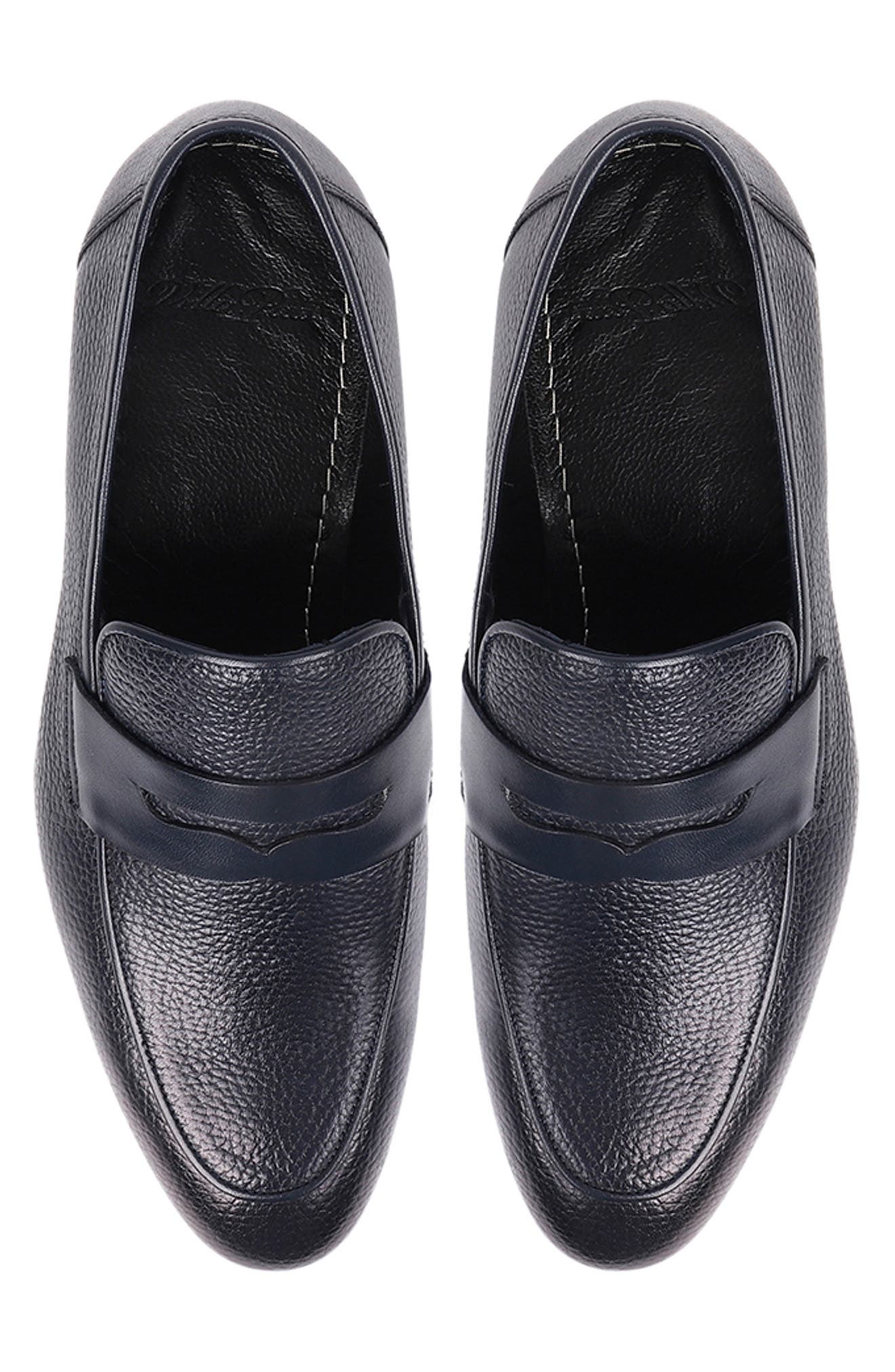 VELLAPAIS Lorena Penny Loafer, Alternate, color, Navy Blue