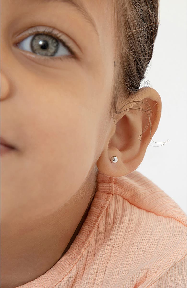 In Season Jewelry Classic Polished Ball Earrings, Alternate, color, Silver