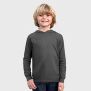 CITY THREADS Boys Medium-Weight 100% Cotton Long Sleeve Hooded Tee with Cuffs