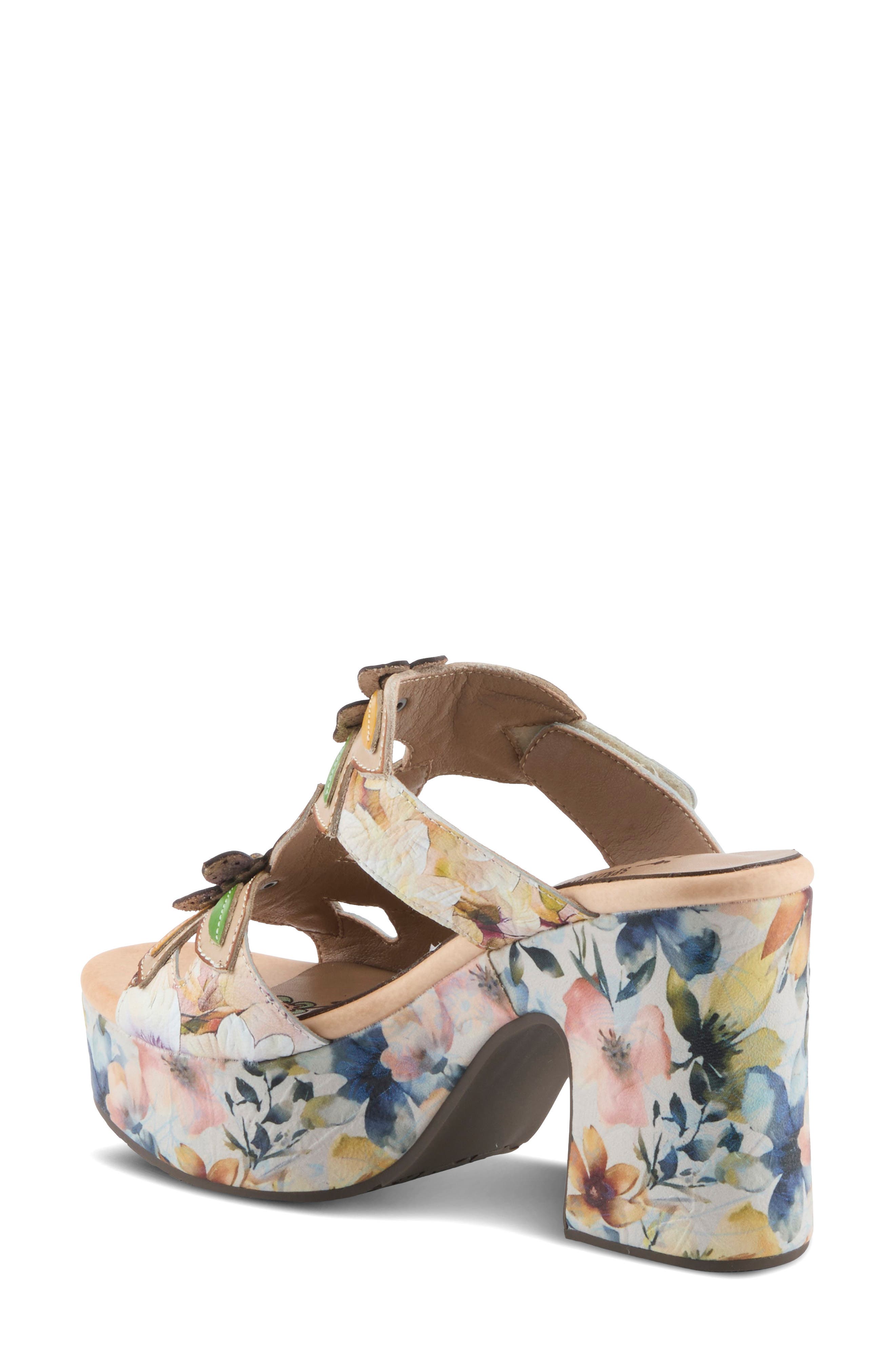 L'Artiste by Spring Step Balloffire Platform Sandal, Alternate, color, Beige Multi