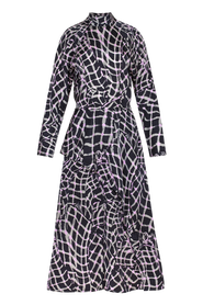 Untitled in Motion Replete High Neck Tie Silky Dress